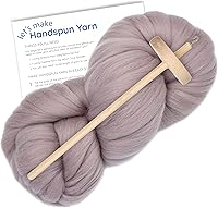 Vista 18 de Aprende a girar - Kit de Spinning para principiantes con husillo de caída y lápiz merino Roving. Elige tu color y haz hilo! Color: Everest