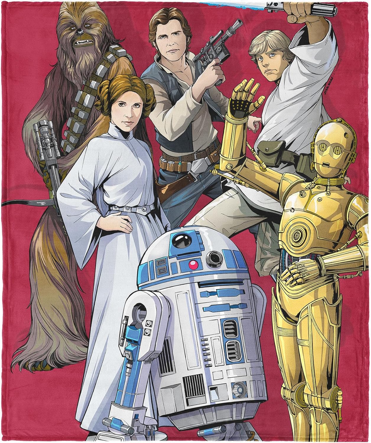 Star Wars Empire Strikes Back Rebel Forces Silk Touch Throw Blanket, Ultra-Soft Cozy Throws, Home Décor for Living Room & Bedroom, 60x80 inches