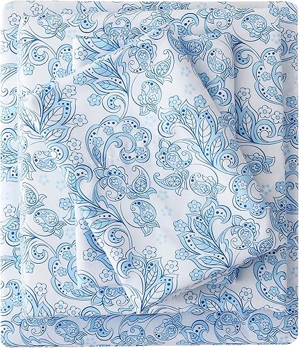 Miniatura 8 de Viviland Juego de sábanas para cama matrimonial, 4 piezas de microfibra cepillada con bolsillo profundo, juego de sábanas encimeras y fundas de