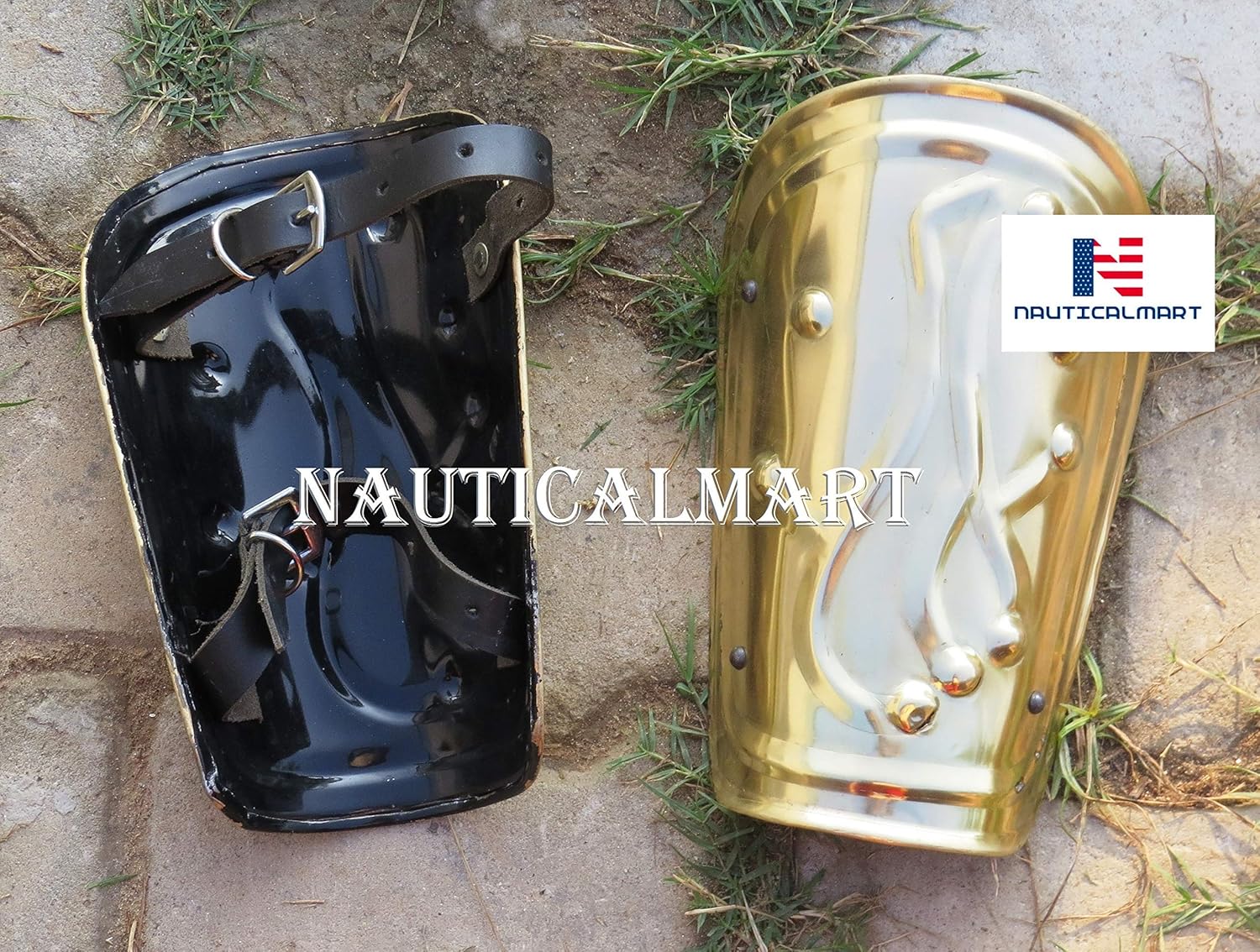 NauticalMart Greek Armour Bracers Vambraces Arm Guard Brass Finish