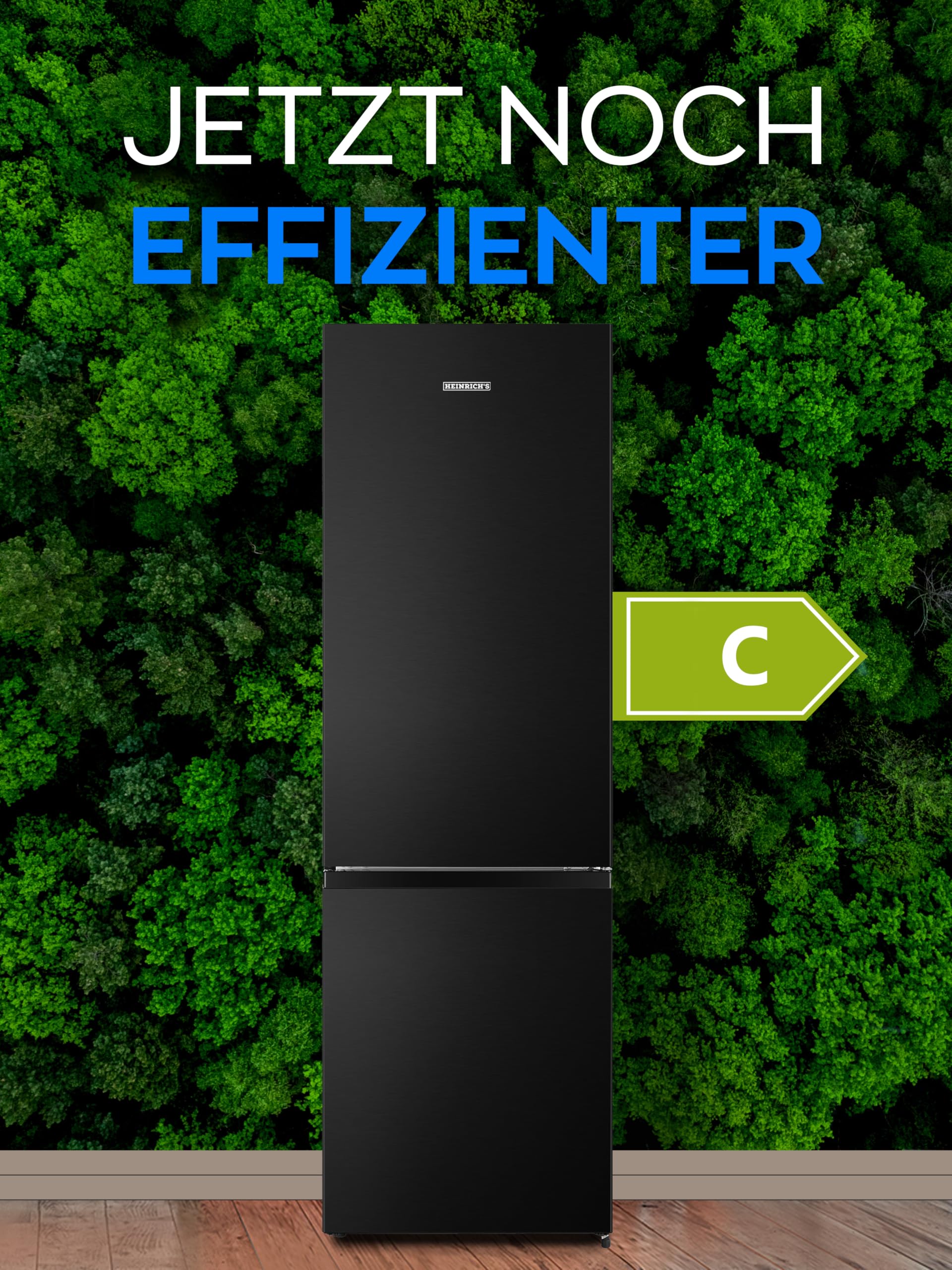 Heinrich´s Kühlgefrierkombination 268 Liter, Kühlvolumen 198L, Gefrierfach 71L,LED Beleuchtung,Kühlschrank Türanschlag wechselbar, leise 36dB,große Tiefkühlboxen, 7 Temperaturstufen, (six)