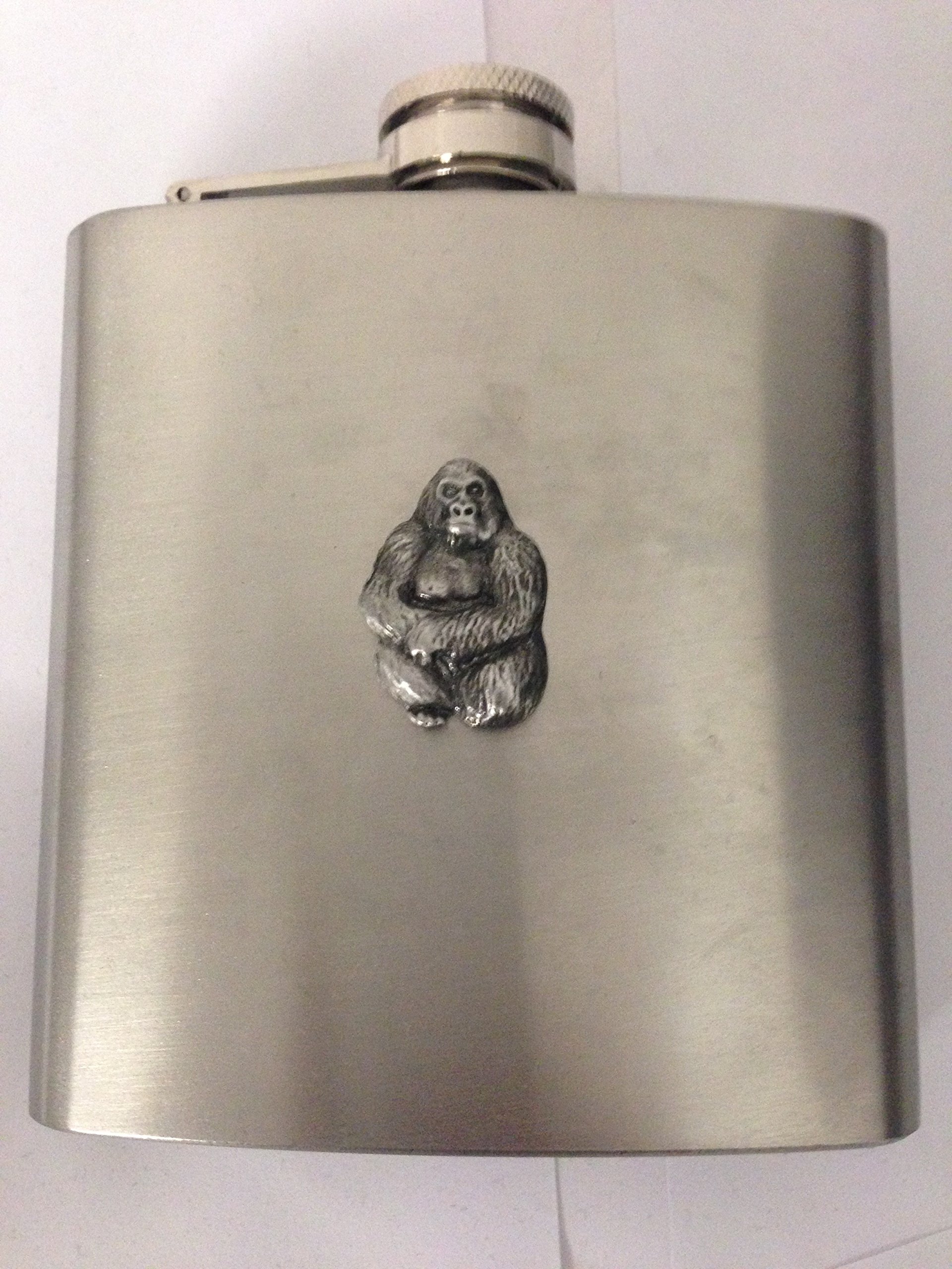 Flasque Gorilla R87 étain anglais flacon acier inoxydable 170,1 grammes dessus captif