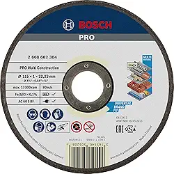 Bosch Disco de Corte Multiconstruction 115x1mm Preto