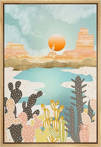 SIGNFORD Lienzo enmarcado para decoración del hogar, estilo nórdico, diseño de paisaje, para sala de estar, dormitorio