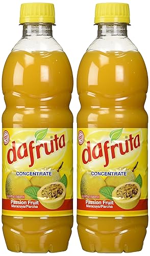 Dafruta fruta de la pasión jugo concentrado 16.9 onzas líquidas zumo concentrado de maracujá dafruta, 16.9 onzas líquidas (Paquete de 02).