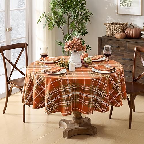 Miniatura 8 de Culloden - Servilletas de tela a cuadros de cosecha de otoño y Acción de Gracias, tradicionales, color óxido y verde, 100% algodón, juego de 4