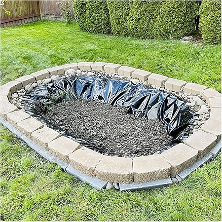 Image ASCAMP Pond Liner, HDPE Rubber Pond Liner,3 x 8m 8 x 6m Pond Skins Liner Black Pond Liner for Small Ponds, Fish Ponds, Streams Fountains,Water Garden, Koi Ponds(Size:8x8M(26x26ft),Color:40S) Image ASCAMP Pond Liner, HDPE Rubber Pond Liner,3 x 8m 8 x 6m Pond Skins Liner Black Pond Liner for Small Ponds, Fish Ponds, Streams Fountains,Water Garden, Koi Ponds(Size:8x8M(26x26ft),Color:40S)