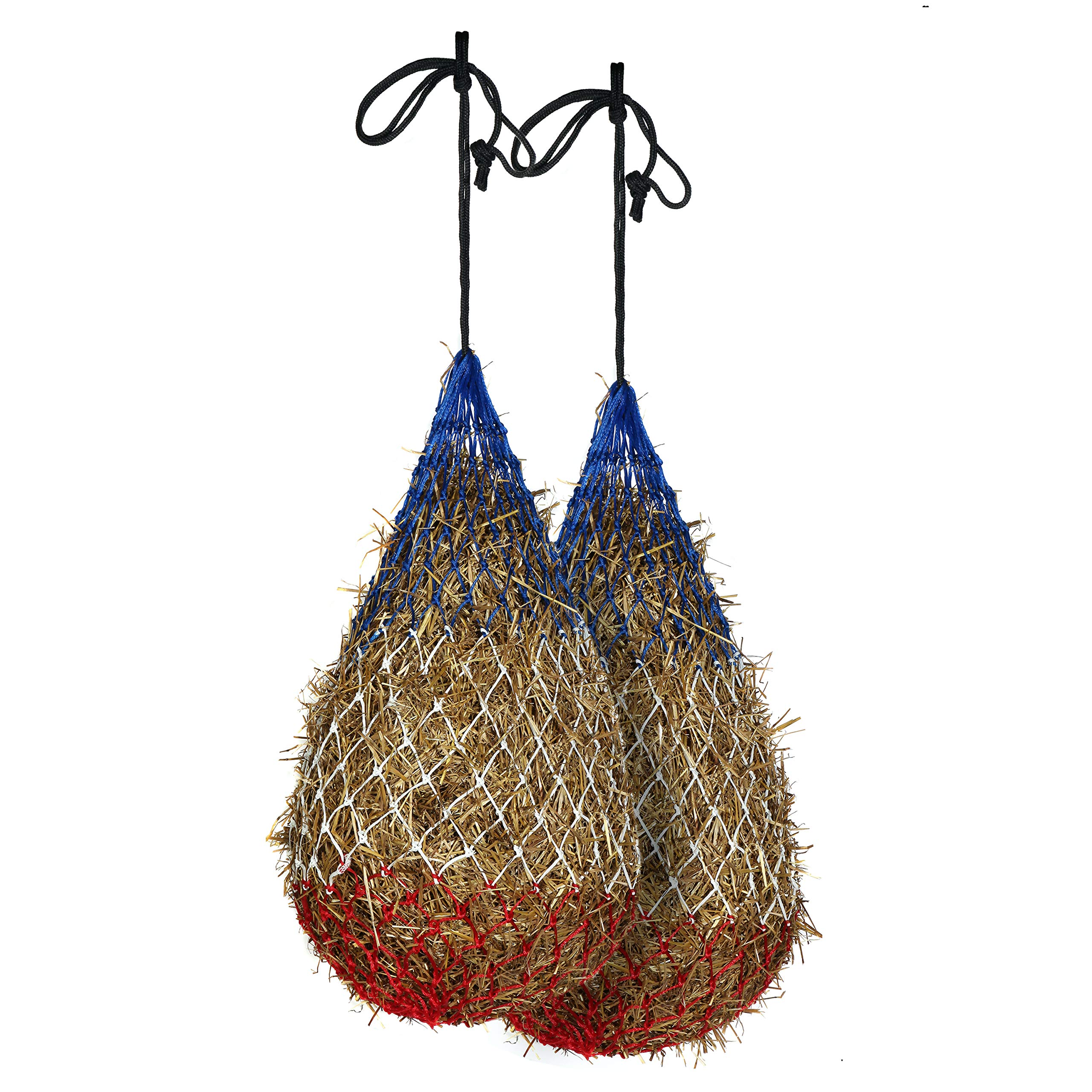 Majestic Ally 2 pcs Slow Feed 42” Hay Net for Horses Strong Small 2x2” Holes, Nylon Rope Hanging - Image 2