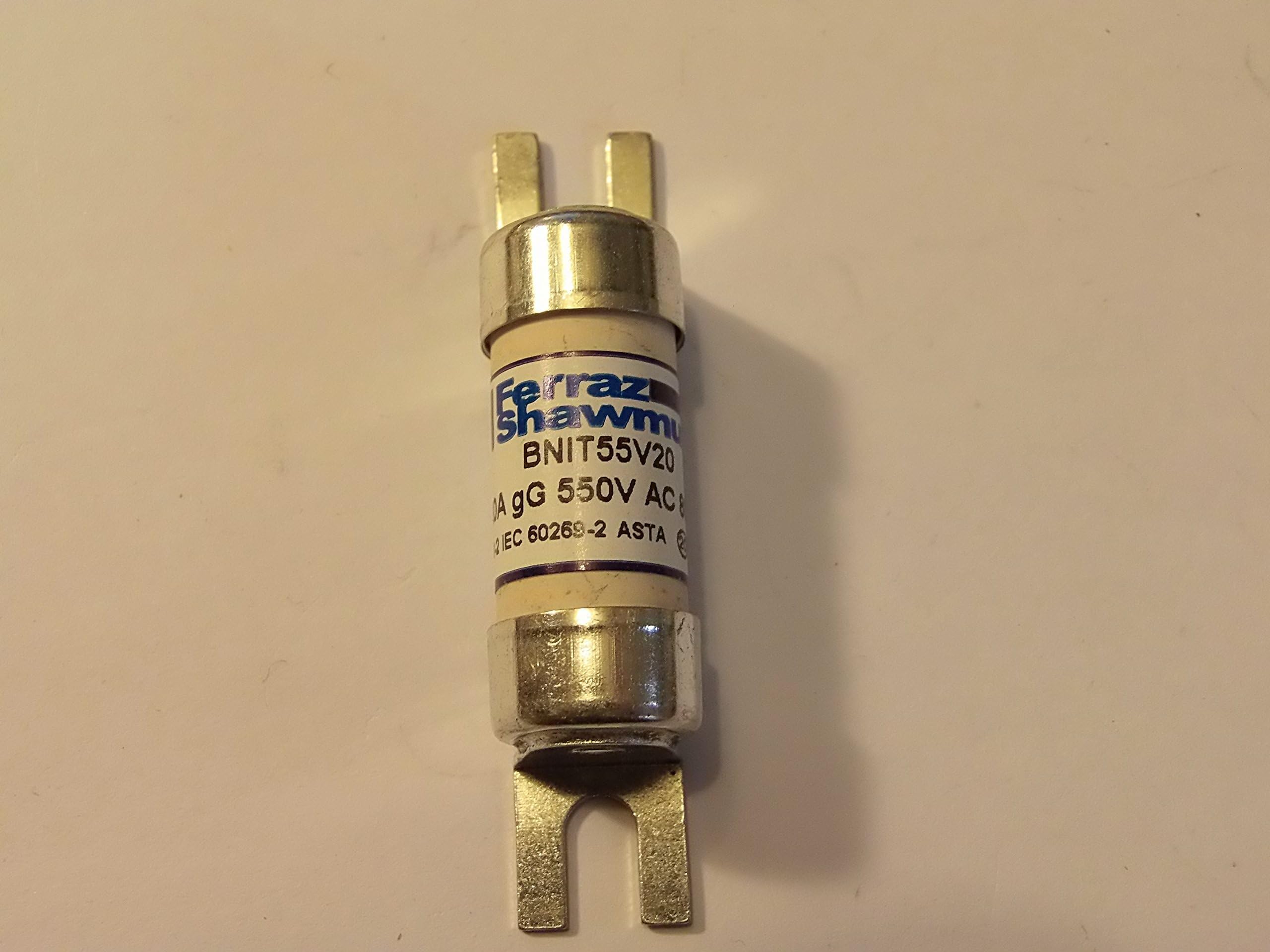 1 X NIT20 FUSE 20AMP gG (BNIT55V20) 550V 80KA FERRAZ SHAWMUT