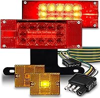 Vista 10 de Kit de luz trasera LED True MODS para remolque [DOT FMVSS-108 SAE AIS2T2/APC/L], resistente al agua IP67, luz de freno, señal de giro, luz trasera