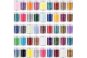Pack of 45 Colors Extra Fine Holographic Nail Glitter