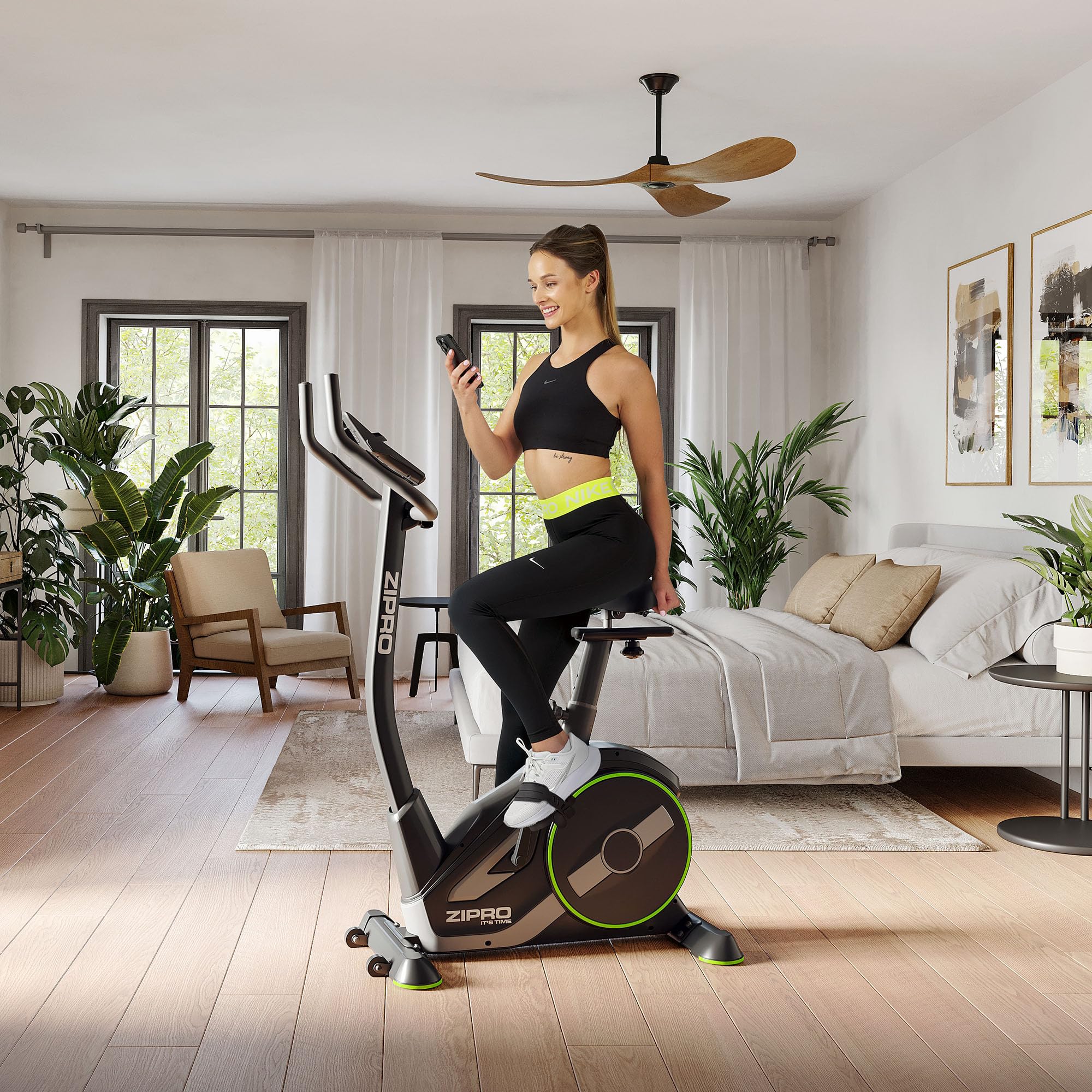 Zipro Cyclette Rave, Fitness Bike Ergometrico, Trainer Magnetico per Bicicletta, Ergometro fino a 120 kg, Bici da Interno, Cyclette per Allenamenti Domestici, Cyclette da Ciclismo con Cavo