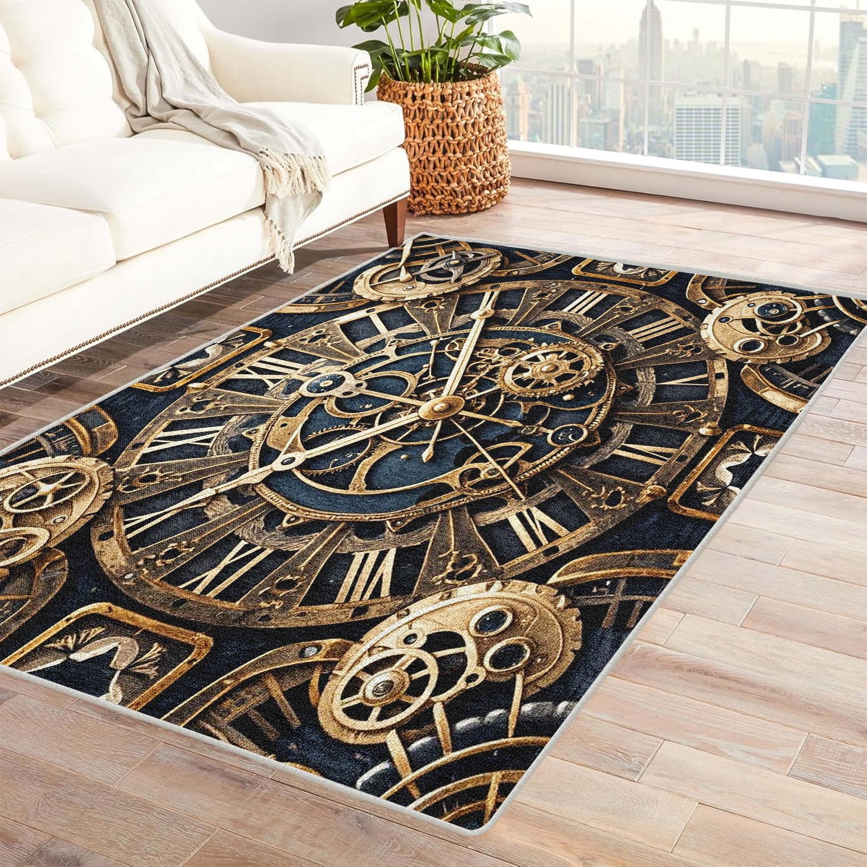Amazon.com: XylQfirus Retro Steampunk Area Rug 3x5 Rug Mat, Gear