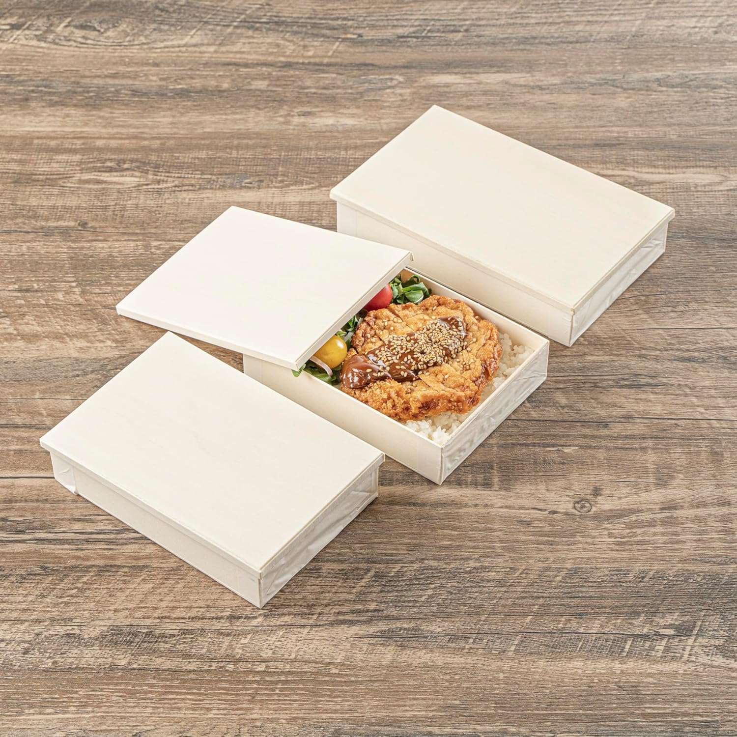 Restaurantware Wooden Lids for Bento Boxes 10 Pack Fits 6.4" x 4.7" Wooden Take Out Containers Sustainable Freezer-Safe Japanese Style Lunch Box Lids for Secure Take Out of Sushi, Lunch, Meal - Image 8