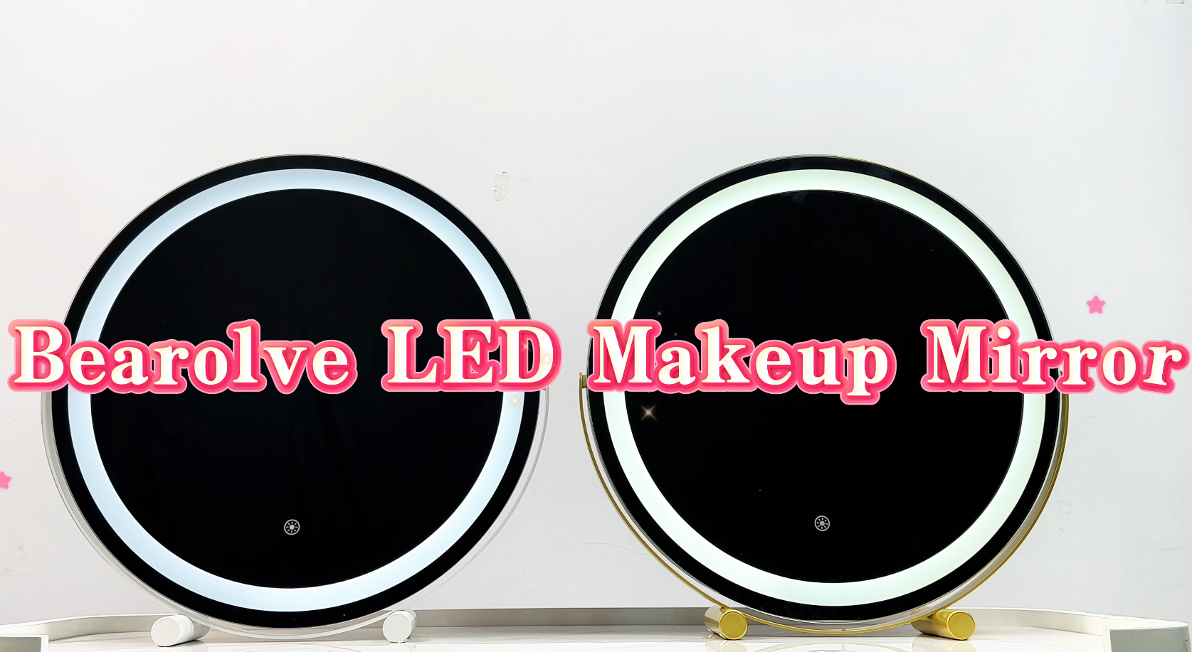 Espejo de maquillaje redondo con luces LED, 18 pulgadas miniatura 7