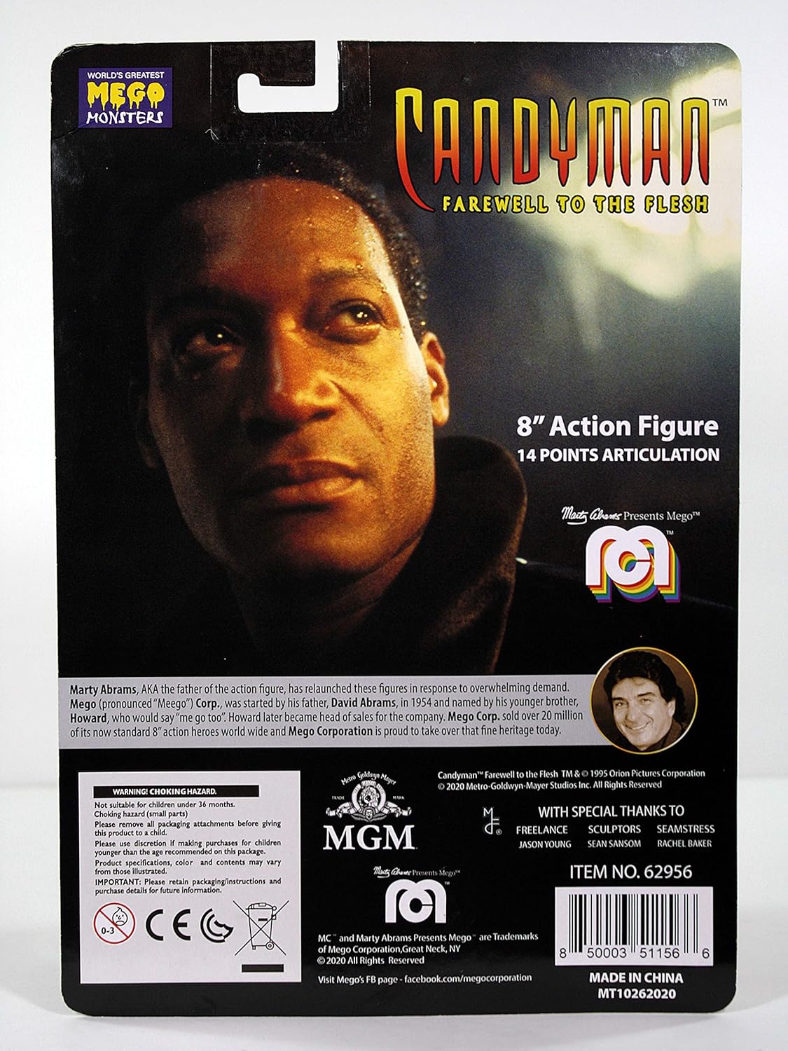 Mego Horror Candyman 8" Action Figure Multicolor