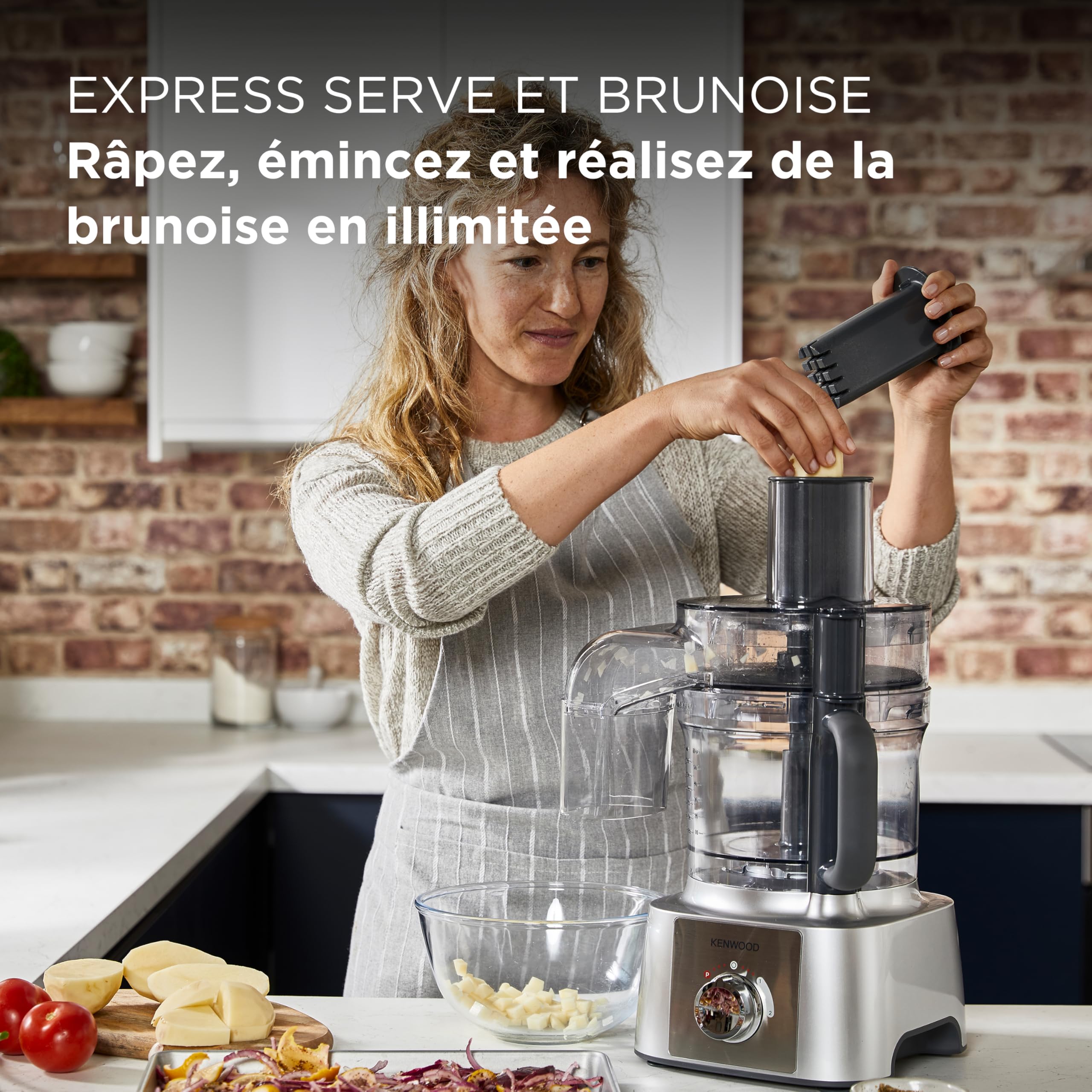 Kenwood MultiPro Express FDP65.820SI, Robot de Cuisine Multifonction avec Large Gamme d'Accessoires, Bol d'une Capacité de 3 L, 2 Vitesses Plus Pulse, 1000W, Argent
