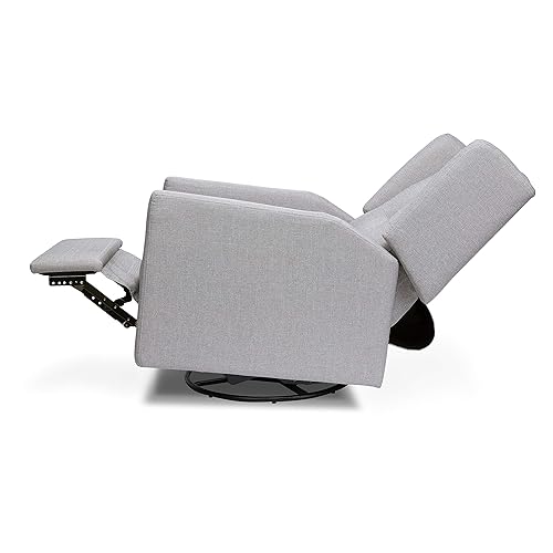 Miniatura 8 de DaVinci Maddox - Planeador reclinable y giratorio en gris brumoso oro verde y certificado CertiPUR-US Gris(Misty Grey), Avena natural., Gris sombra