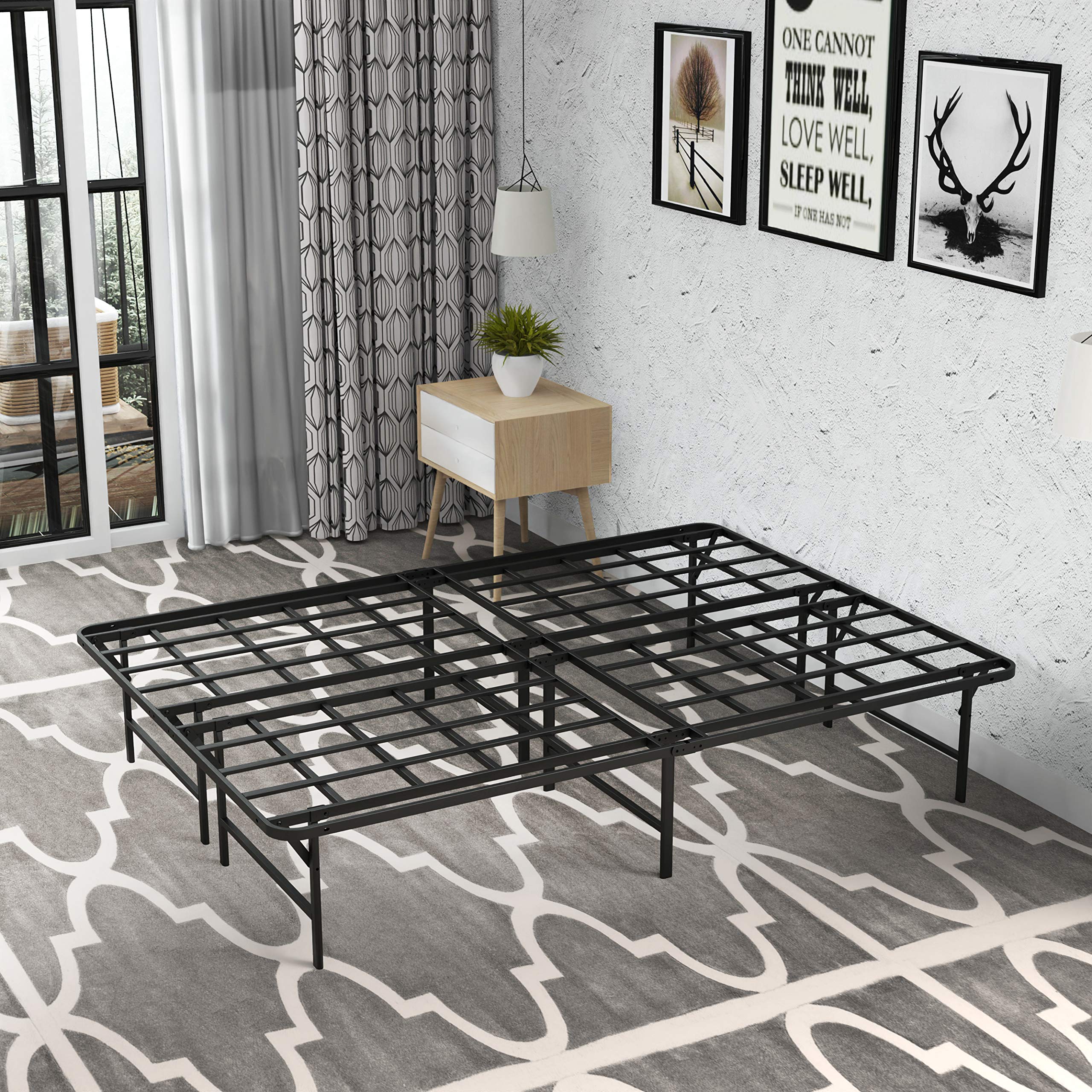 Buy ZIYOO 14 Inch Queen Size Heavy Duty Metal Platform Bed Frames Base