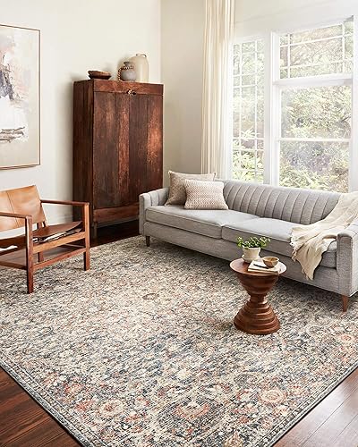 Miniatura 8 de Loloi II Saban Collection SAB-02 - Alfombra de área tradicional de 5 pies y 3 pulgadas x 7 pies y 6 pulgadas, AzulEspecias