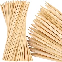 MalloMe XL Bamboo Skewers 8 Inch 100 pcs - 4mm Thick Bamboo Sticks - Heavy Duty Wooden Shish Kabob Skewers for Grilling - for Kebab BBQ Grill Hot Dog, Candy Apple Smores Sticks Wood Skewer Appetizers
