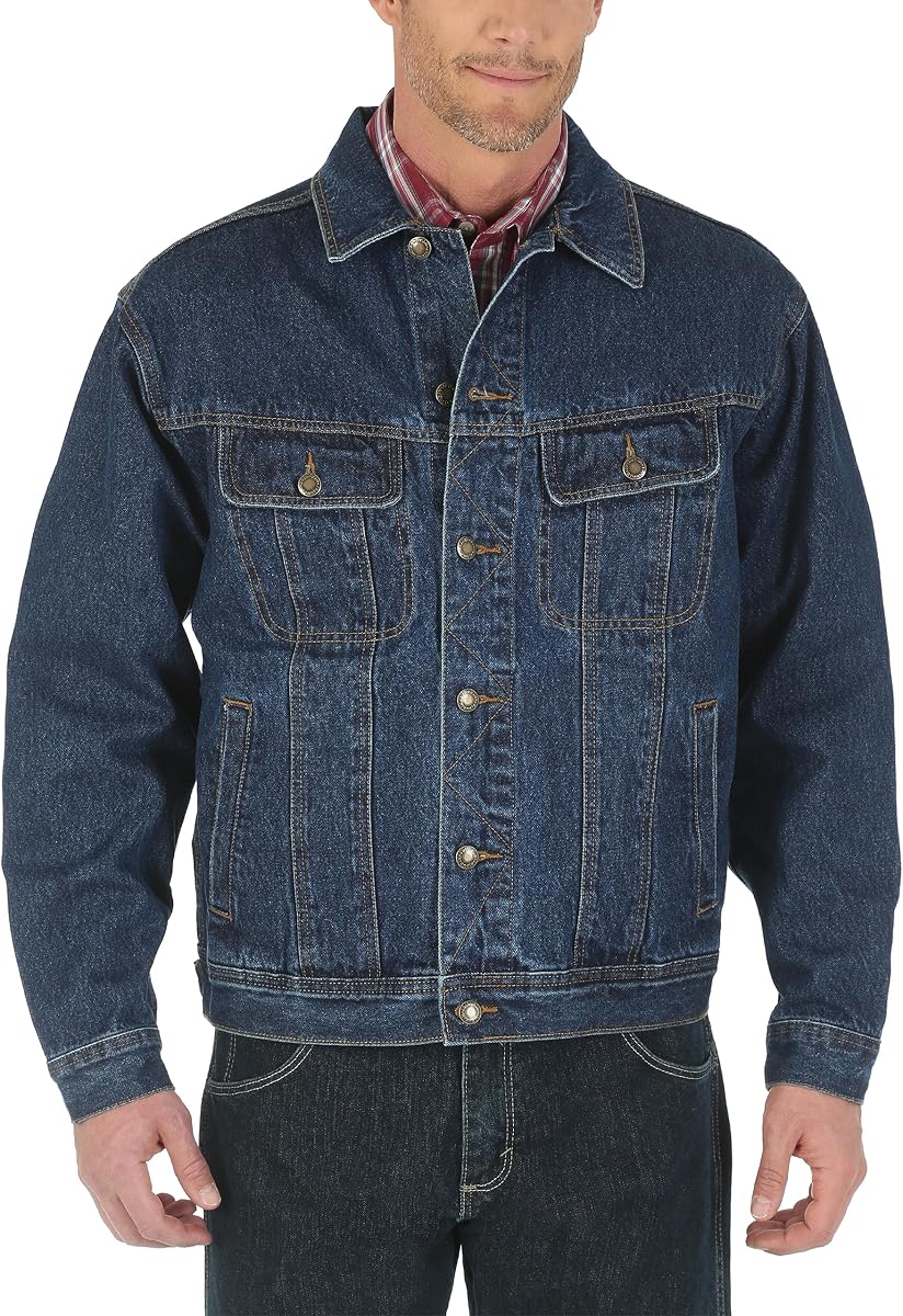 Wrangler Chaqueta vaquera sin forro para hombre Rugged Wear