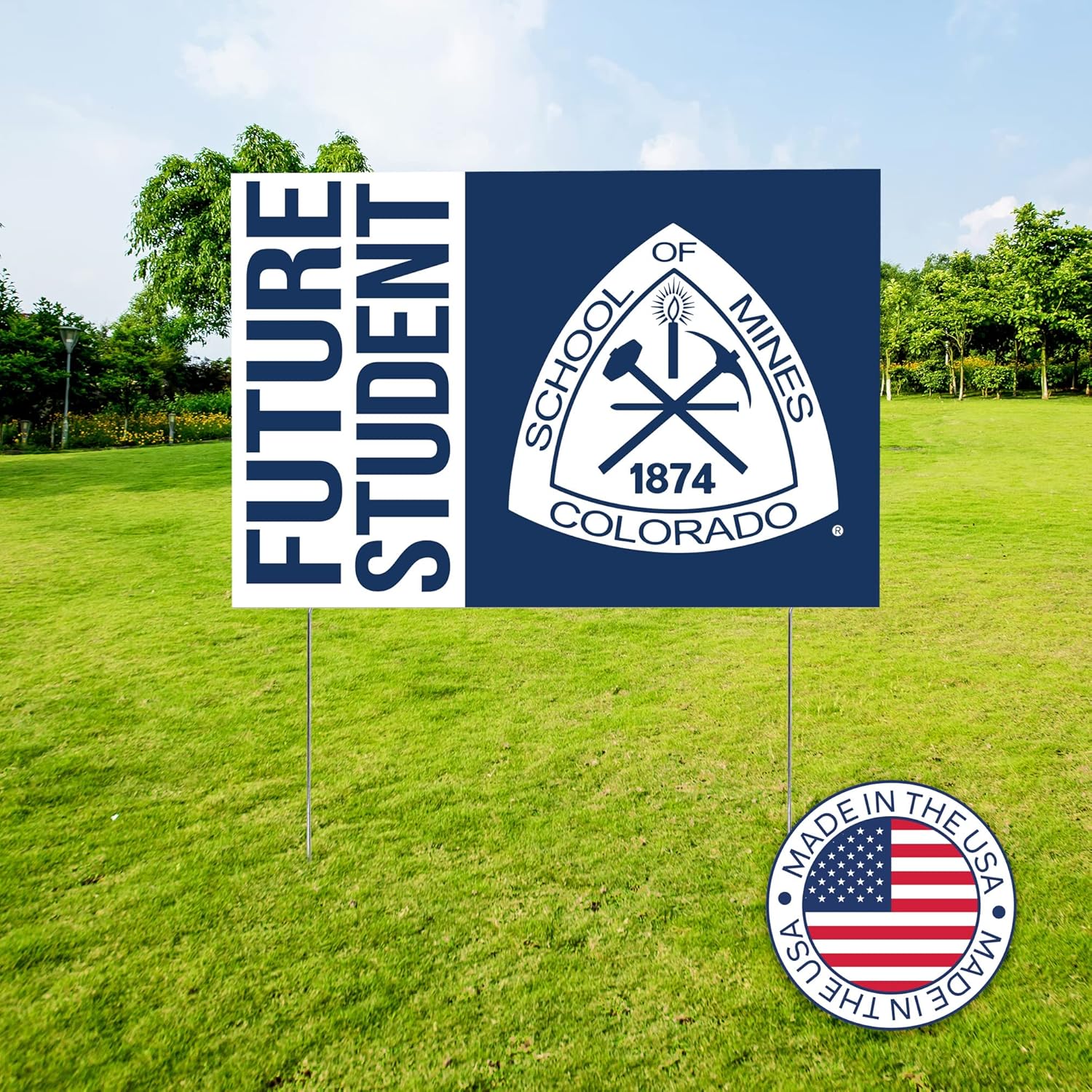 Desert Cactus Colorado School of Mines Orediggers 12x18" Graduate Graduation Celebration Yard Sign Graduates Outdoor Lawn Display with Stakes (Grad Sign 4)