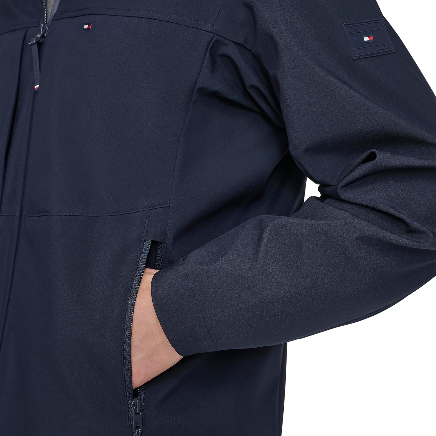 Tommy Hilfiger mens Tommy Hilfiger Men's Softshell Rain Hoody - Image 6