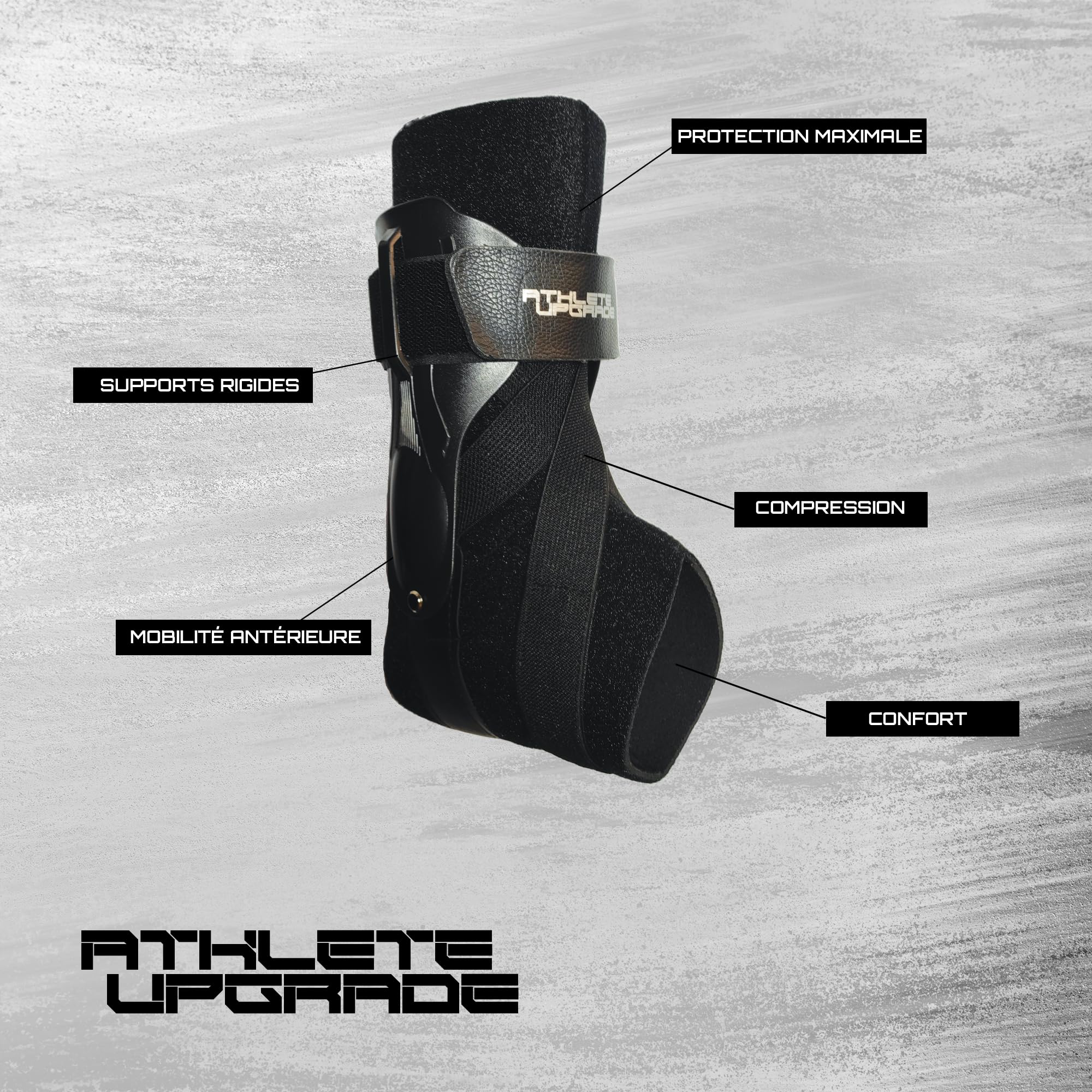 Tobillera deportiva profesional - protección completa contra esguinces - Athlete Upgrade Anklelock - (edición limitada premium) (L)