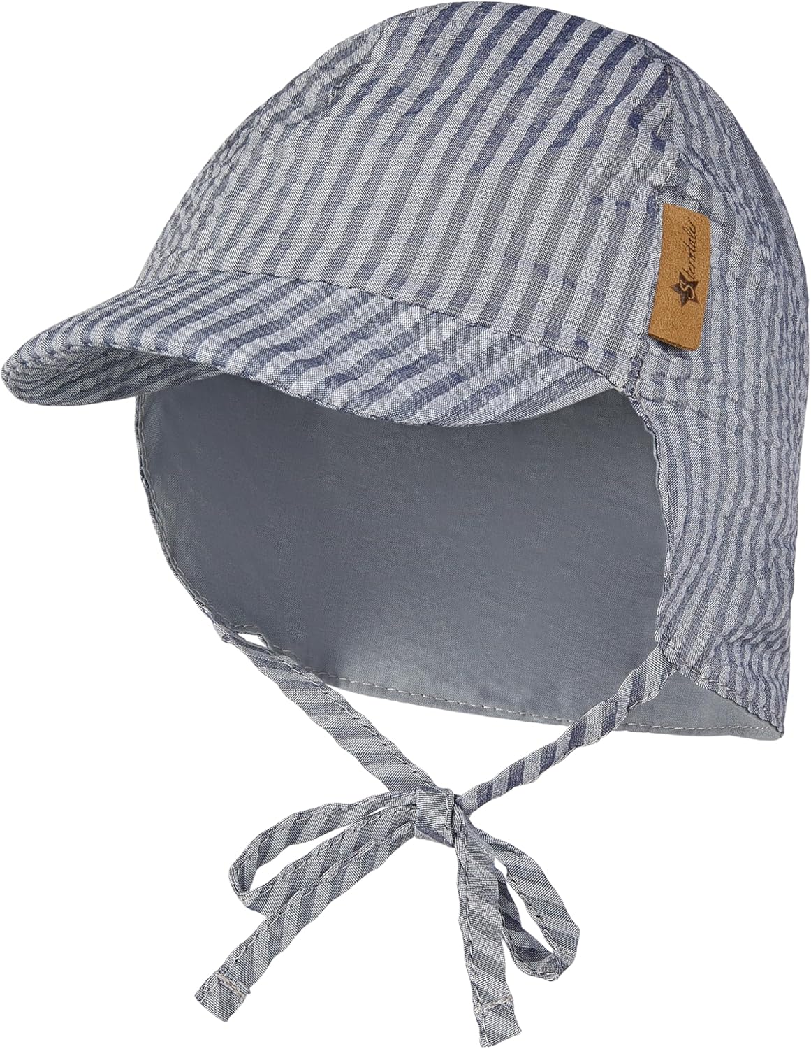 Sterntaler Boy's Schirmmütze Nackenschutz Und Bindeband Bedruckt Mit Streifen Sun Hat