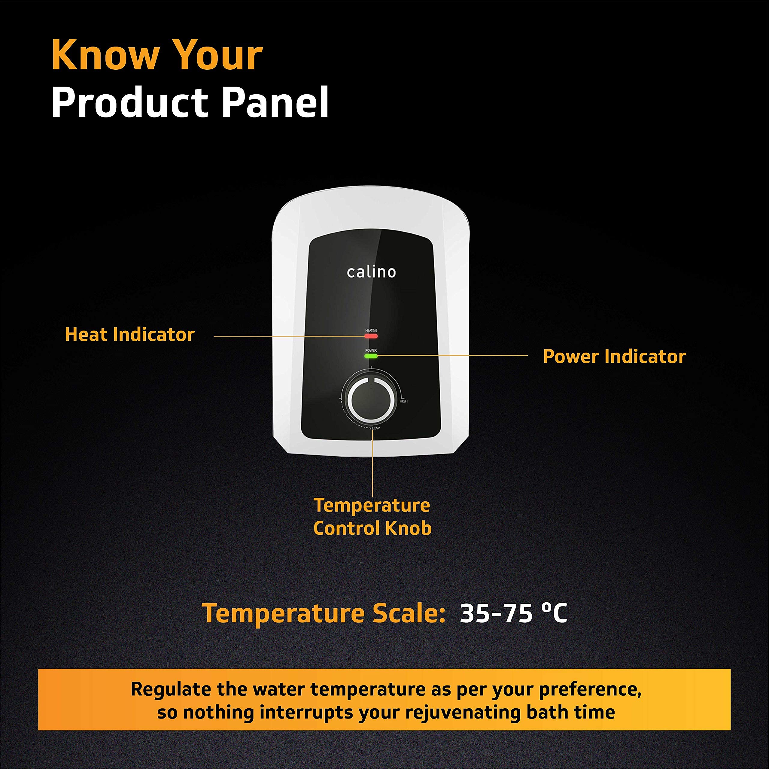 V-Guard Calino 25L Storage 5 Star Water Heater, 100% ABS Body with IPX4  Rating; Free PAN India Installation and Free Inlet Outlet Connection Pipes;  White : Amazon.in: Home u0026 Kitchen
