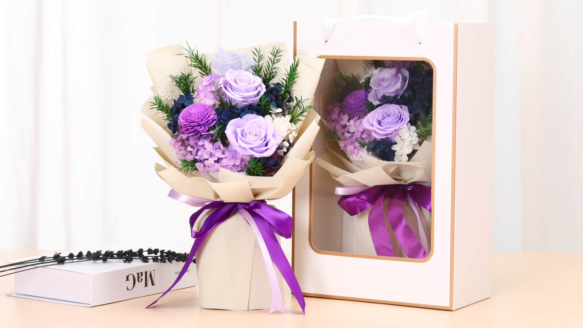 Amazon.com : Forever Flowers for Delivery, Preserved Blue Flower