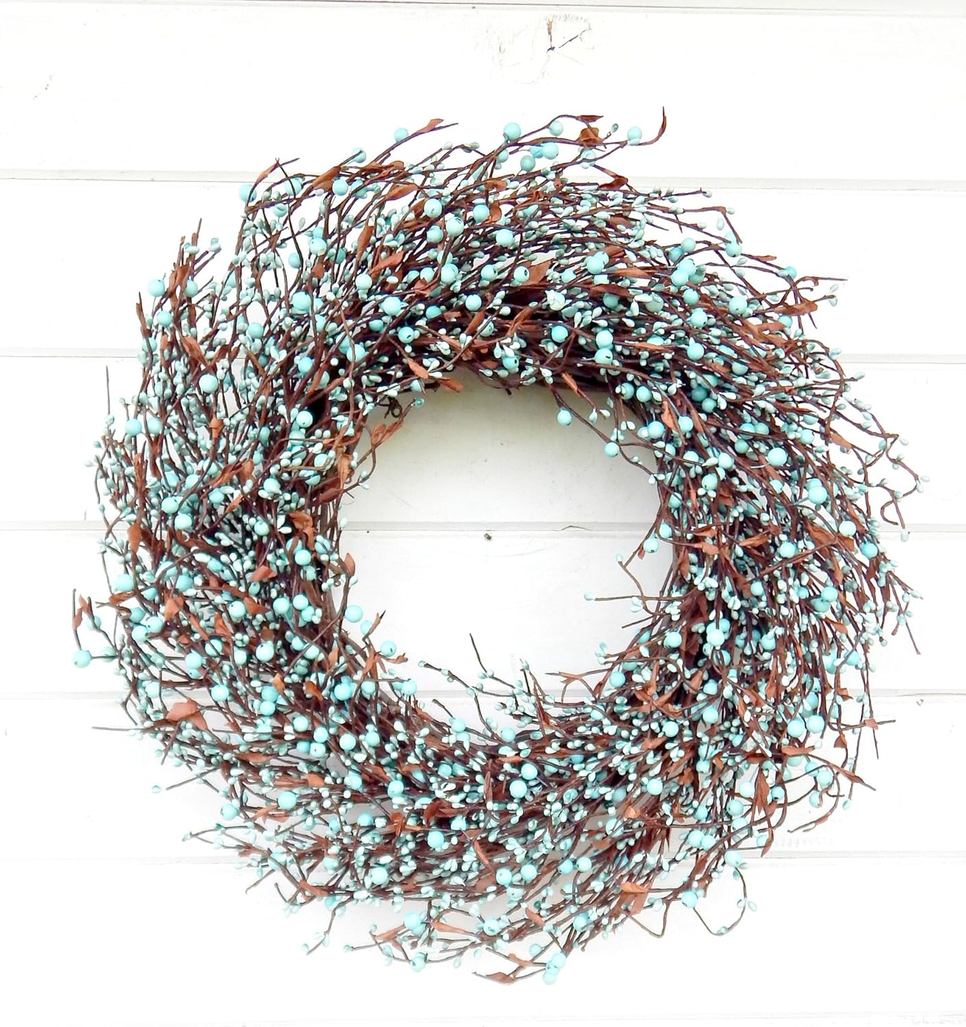 Farmhouse Wreath, Fall Wreath, Teal Wreath, Farmhouse Decor