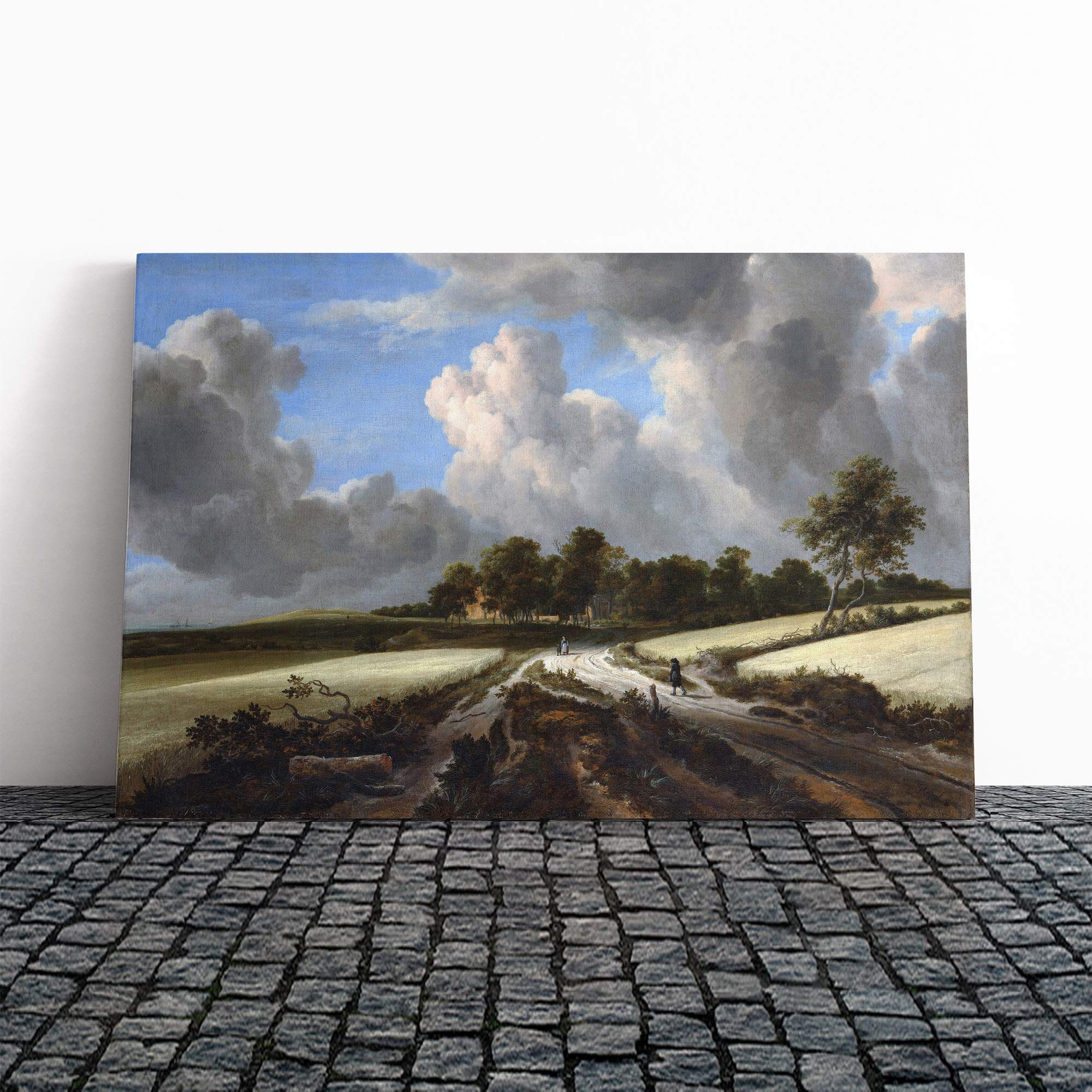 Jacob Ruisdael Landscape (1) Canvas Print | Gallery Wrapped 30mm Frame Wall Art | 30x20 inches | Ready to Hang | Modern Landscape Picture | Living Room Bedroom Lounge Office