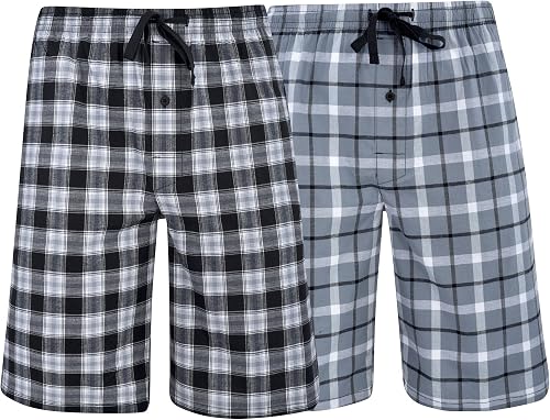 Hanes Men’s & Big Men’s Woven Stretch Pajama Shorts – 2 Pack