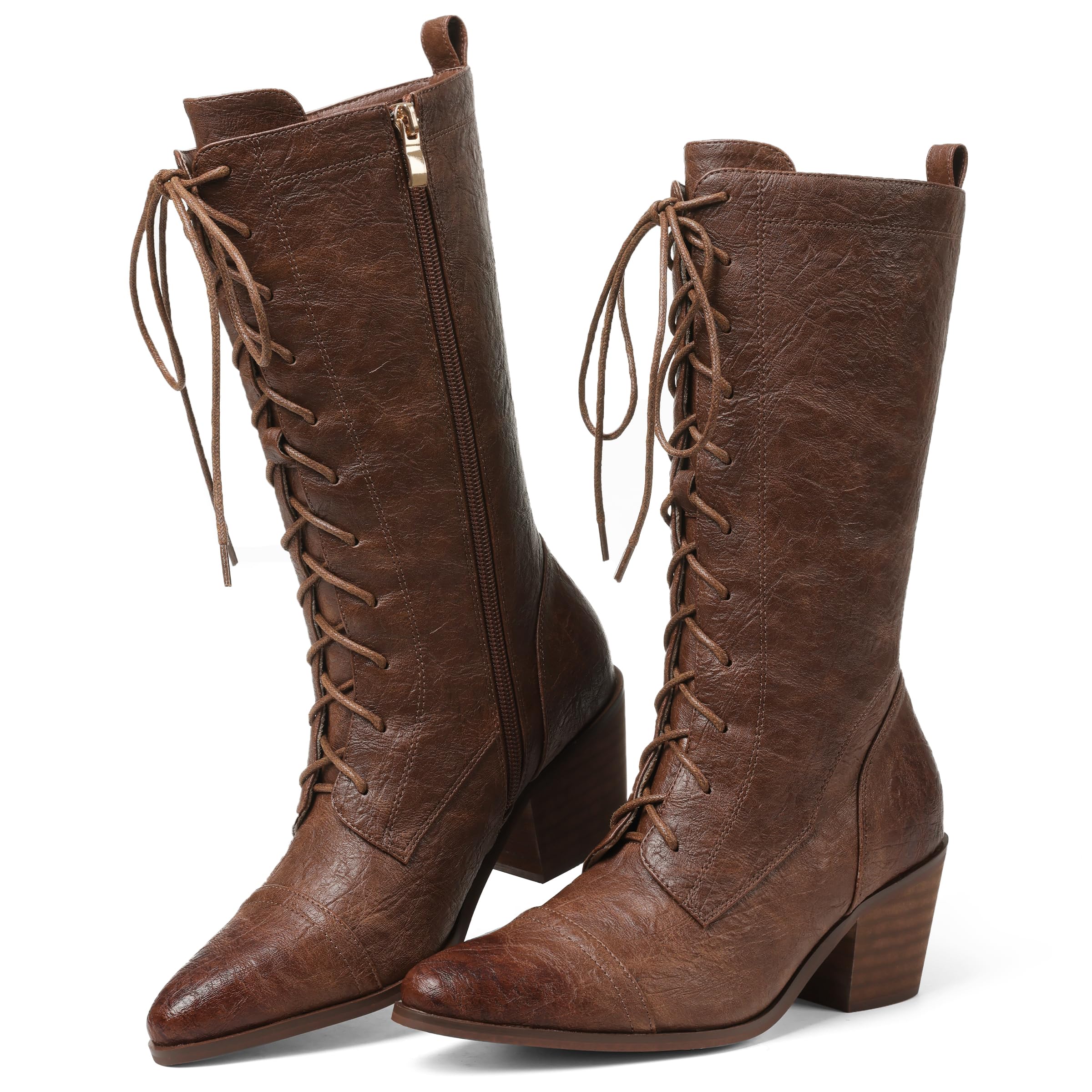 SaraIris Women's Black Mid Calf Boots