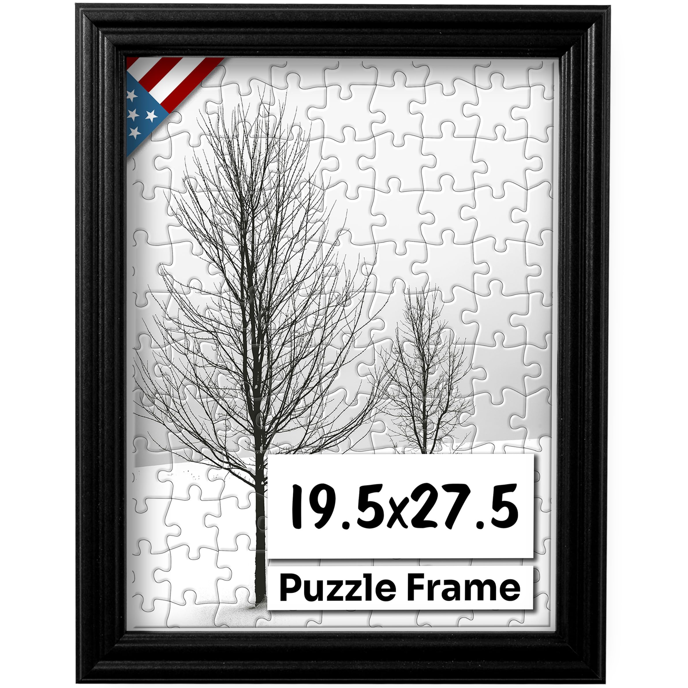 LOOK875Sサイズフレームなどセット神奈川都内手渡し可能 Amazon.com - US Art 19.5x27.5 Black Puzzle Frame .75