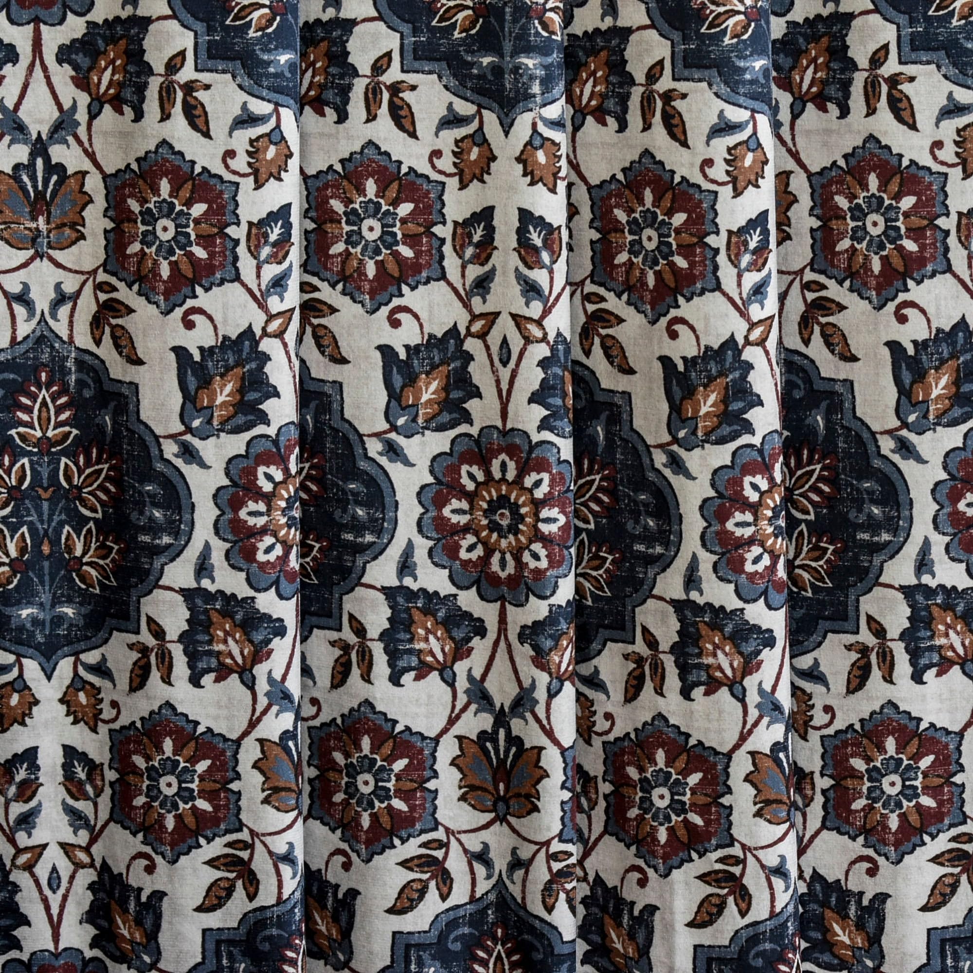 Fabric Mart Bezpośrednio Niebieski, brązowy i ecru Drukowany aksamit Tkanina Na metry, 6 metrów ciągłych 137 cm szerokość Geometryczny Niebieski Hurtowy Aksamit Tapicerka Tkanina Do Zasłony