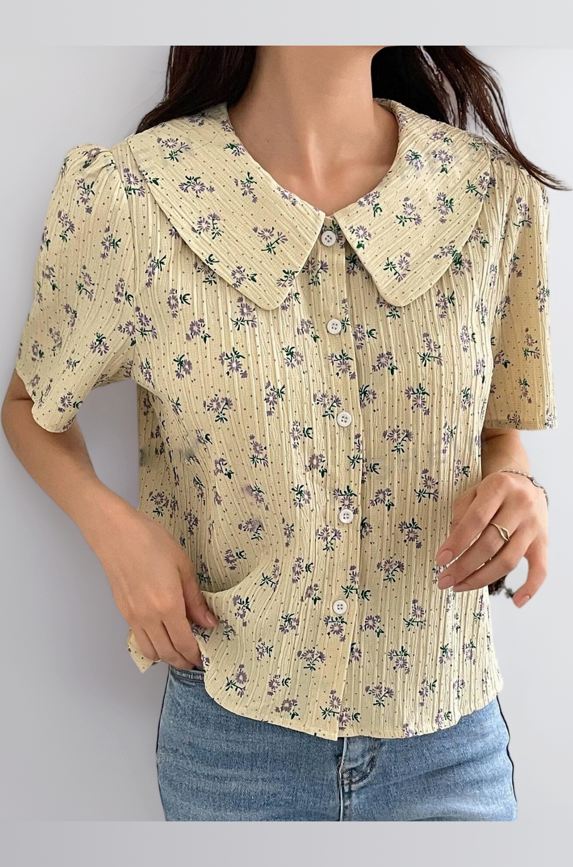 Shirt for Woman | Korean Style Half Sleeve Oversized Button Down | Tops for Women Western |Plus Size Workwear Top for Office & Casual Wear |Womens Tops