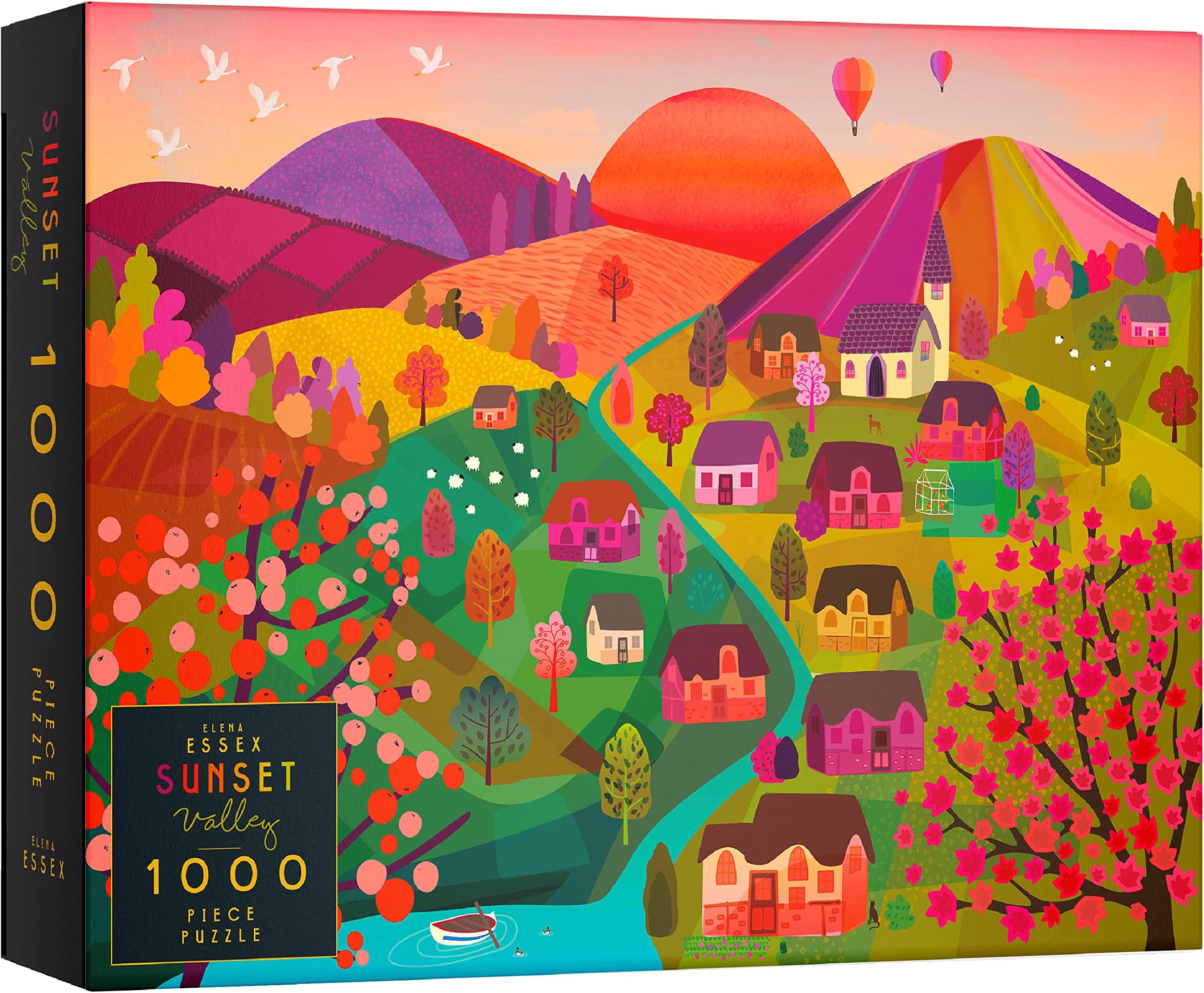 1000 Piece Jigsaw Puzzles for Adults - Sunset Valley | Puzzle | Jigsaws 1000 Pieces for Adults | Landscape Autumn Winter Puzzle | Puzzles Size 70x50cm