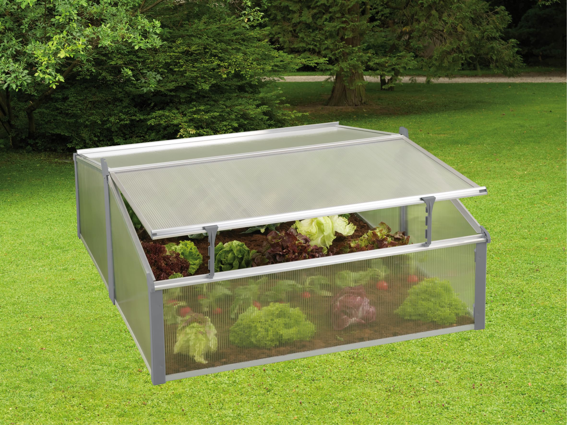 JUWEL Comfort 20221 Easy-Fix 120/100 Lit Double pour Plantes avec Fixation de fenêtre 120 x 100 cm, Gris