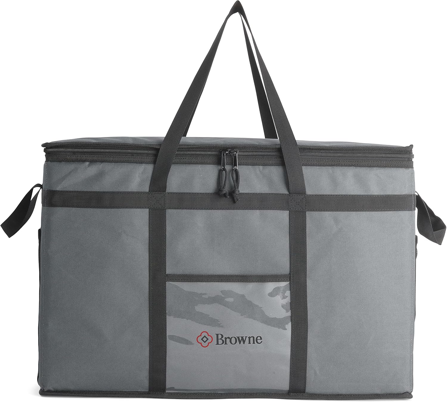 Browne Foodservice Insulated Delivery Bag 23" x 15" x 14", 600D Polyester, 2-Pack