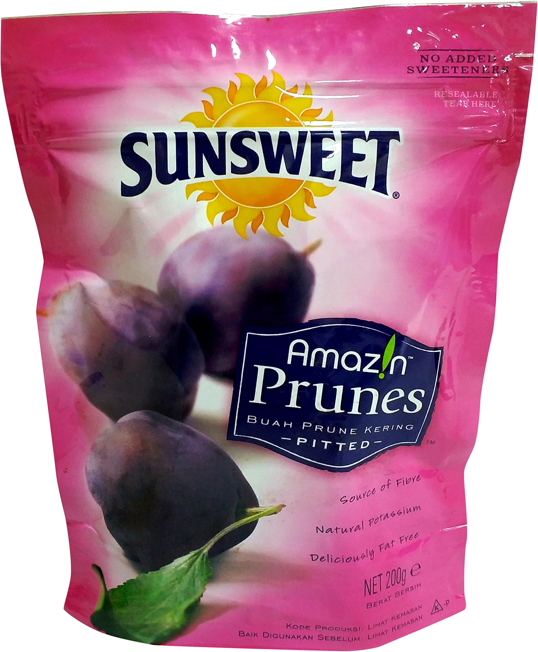 Pitted Prunes, 200G, Fresh, Vegetarian