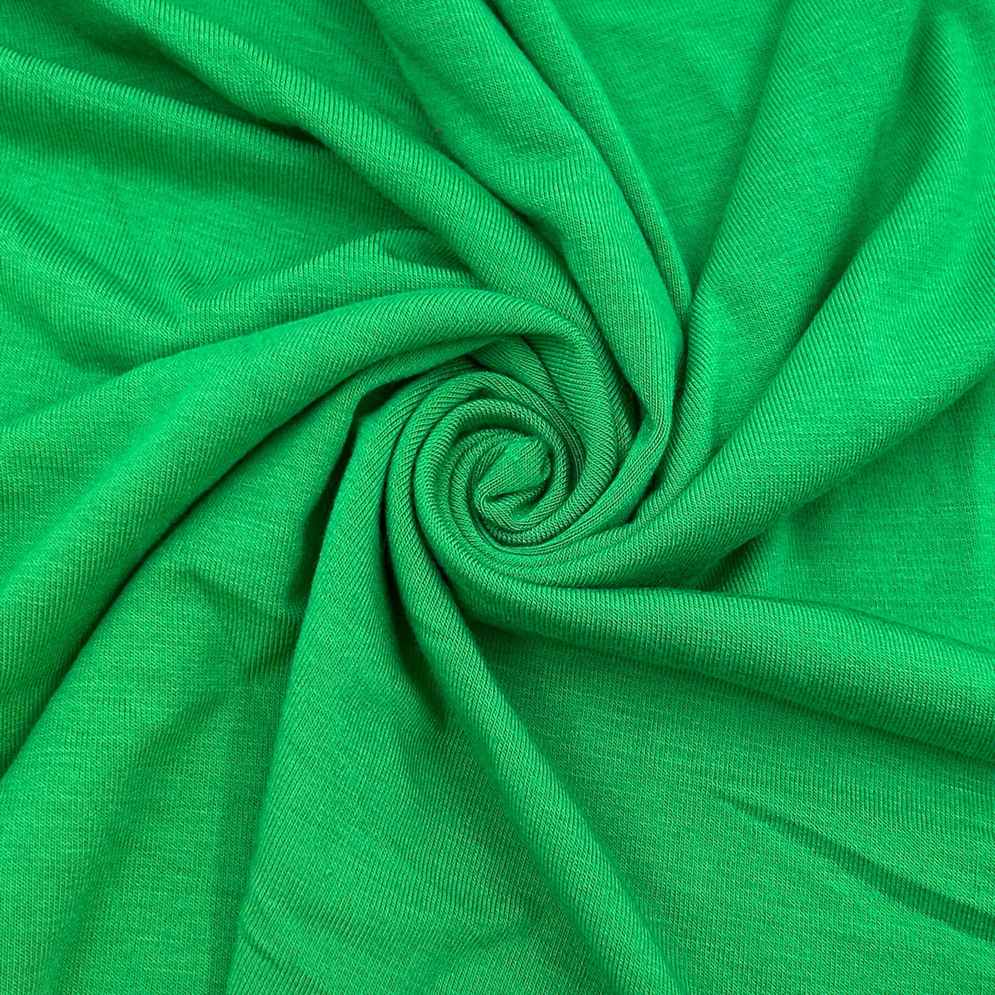 Texco Inc Tejido de punto de rayón elástico modal y elastano, tela de maternidad, tela de ropa, proyectos de bricolaje, verde Kelly 10 yardas