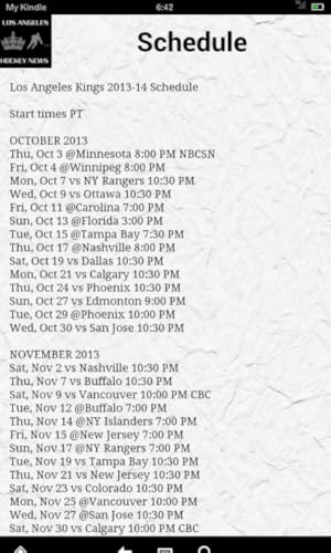 Los Angeles Hockey News (Kindle Tablet Edition)