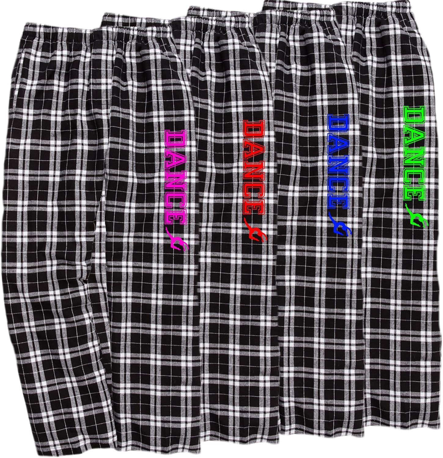 JANT girl Dance Black White Lounge Flannel Pant with Pockets