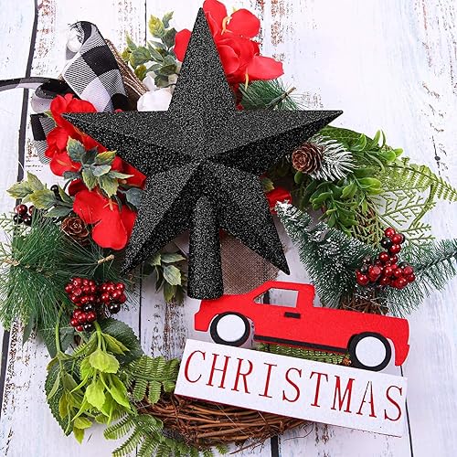 Vista 74 de Aneco - Estrella con brillantina para decorar el arbolito de navidad, decoración para la parte de arriba del arbolito Dorado