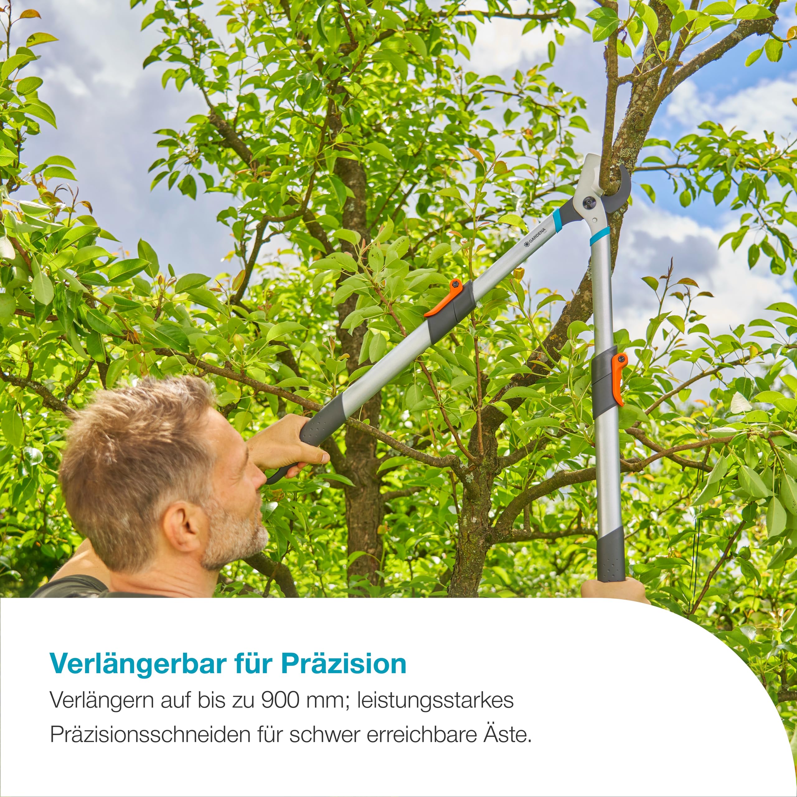 GARDENA TeleCut Basic teleskopierbare Astschere für frisches Holz