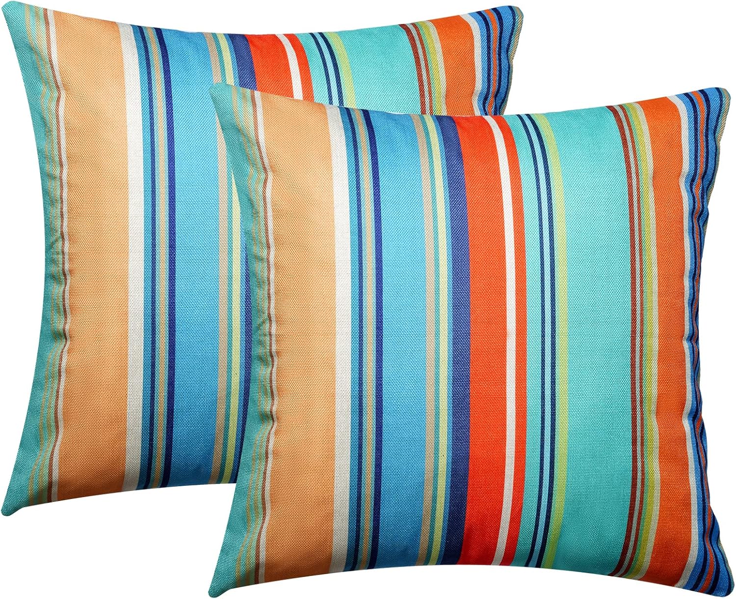 2 Pack Outdoor Pillow Covers Waterproof Decorative Patio