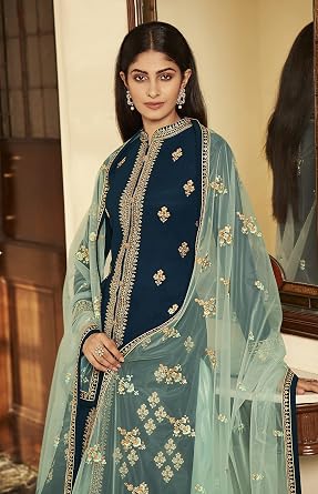 ZIYA New Indian/Pakistani Eid Special Party/Ethnic wear Georgette Straight Ghagra Style Salwar for Womens 45001